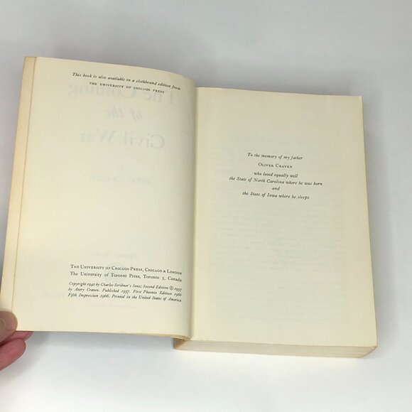 The Coming of The Civil War Avery Craven 2nd Edition 1966 University of Chicago - Picture 8 of 9
